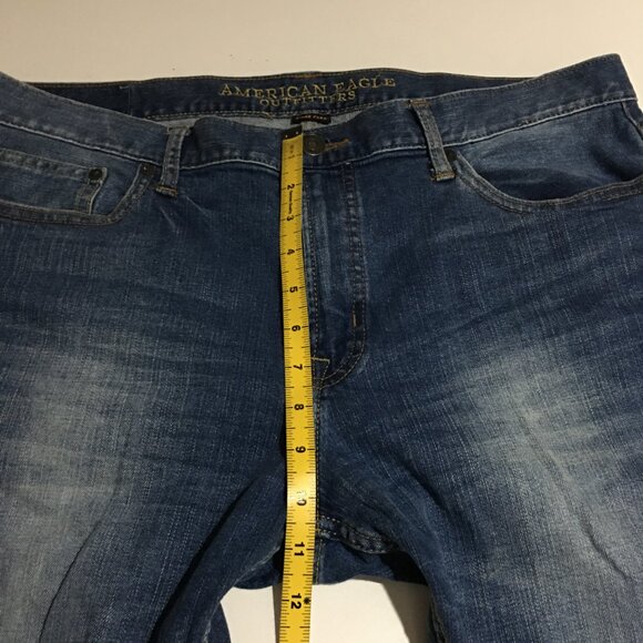 American Eagle Slim Mens Jeans Size 36x32 Core Flex Distressed - Picture 9 of 11